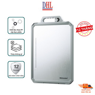 Thớt Inox kháng khuẩn hàng cao cấp, thớt 2 mặt inox và nhựa có rãnh chống tràn ( kháng khuẩn tuyệt đối 99,9% )