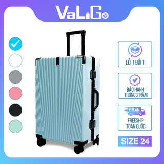 Vali du lịch cao cấp size 24, vali kéo khung nhôm khóa sập, vali được bảo hành 2 năm