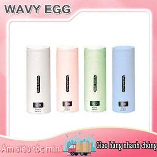 Ấm siêu tốc mini đa năng 2 trong 1 dung tích 500ml, Bình giữ nhiệt có thể nấu nước sôi hiện thị nhiệt độ dung tích 500ml