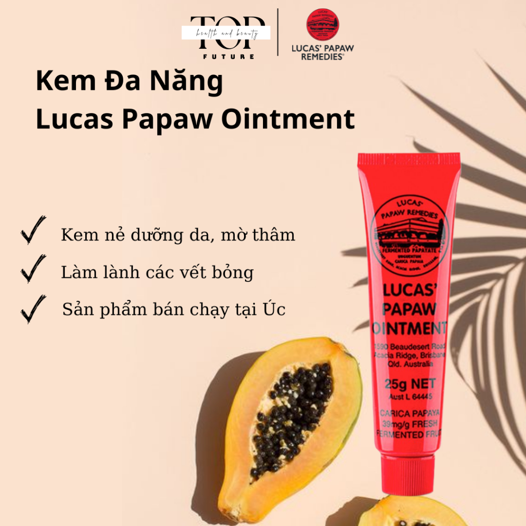 Lucas Papaw Ointment - Kem Dưỡng Ẩm Đa Năng 25g Của Úc