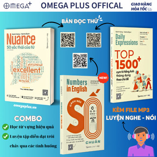 Lẻ/Combo: Numbers in English - Cách Nói Số Chuẩn + Nuance 50 Sắc Thái Của Từ + Top 1500+ Cụm Từ Tiếng Anh