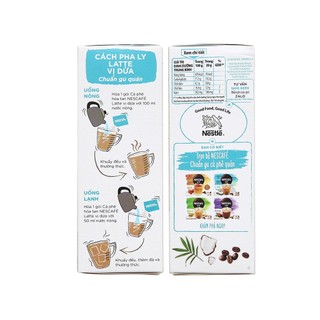 [ Date 1/2025 ] Cà Phê  NESCAFE LATTE VỊ DỪA & MOCHA