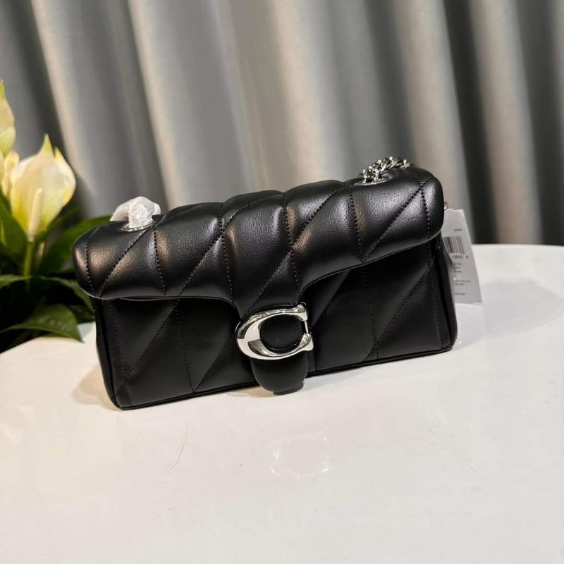 (HÀNG SẴN) Túi Coach Tabby Shoulder Bag 20 With Quilting (Logo bạc)
