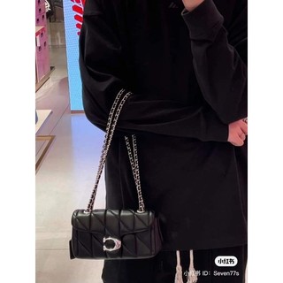 (HÀNG SẴN) Túi Coach Tabby Shoulder Bag 20 With Quilting (Logo bạc)