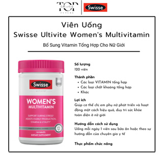 Viên Uống Vitamin Tổng Hợp Cho Nữ 120 Viên Swisse Ultivite Women s