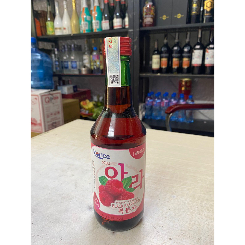 Soju Hàn Quốc KORICE Black Raspberry 12% 360ml-Vị Phúc Bồn Tử(Mâm Xôi)