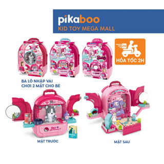 Đồ chơi nhập vai hướng nghiệp 2 mặt Pikaboo, đa dạng chủ đề cho bé lựa chọn, chất liệu nhựa cao cấp, giúp bé phát triển