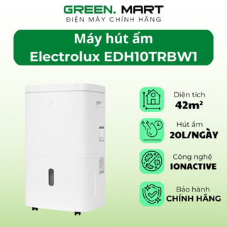 Máy hút ẩm Electrolux EDH10TRBW1 | Máy lọc khí và hút ẩm UltimateHome 300 20L cho phòng 42m2 | Loại bỏ 99,75% vi khuẩn