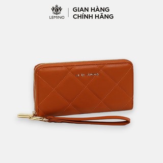 Ví Da Nữ Dáng Dài LEMINO Chần Chỉ Ô Trám LB43026
