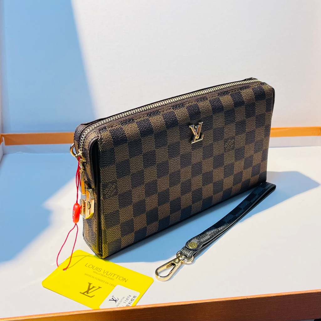 Ví cầm tay - Clutch Nam LV Khoá Số Bảo Mật Da bò Đẳng Cấp Nhiều Ngăn LV-888