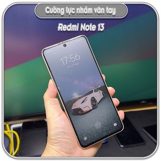 Cường lực nhám cho Redmi Note 13, nhám hạn chế vân tay Full viền Đen