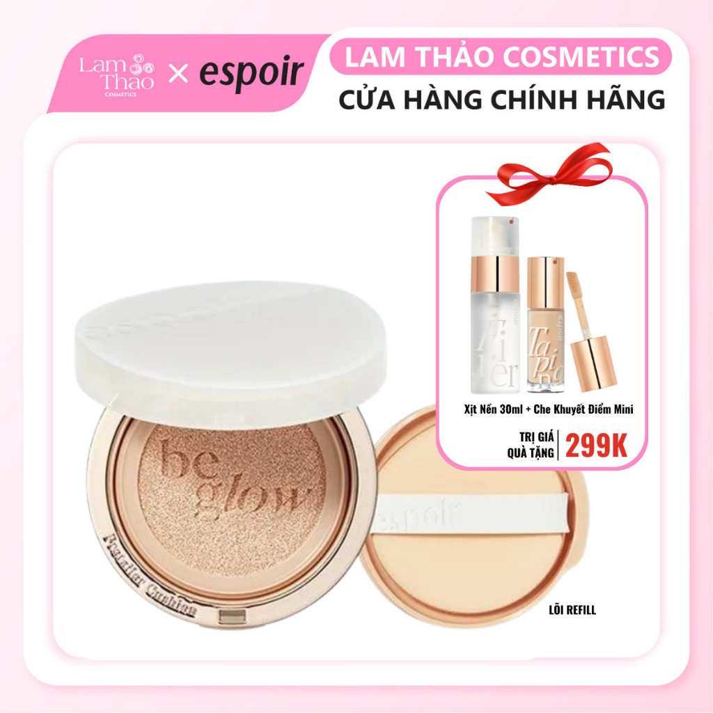 [TĂNG CKĐ 2.5G + XỊT KHÓA NỀN 30ML] Phấn Nước Espoir Pro Tailor Be Glow Cushion New Class Golden Hour Edition