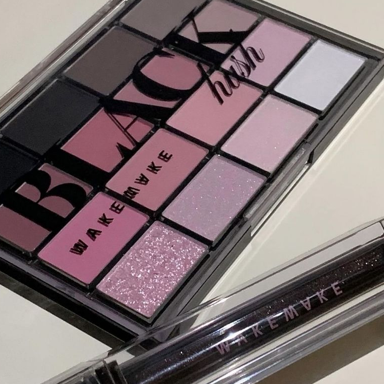 Bảng Phấn Mắt WAKEMAKE 16 Màu Hàng Nội Địa Hàn 🖤 Màu Mới BLACK HUSH