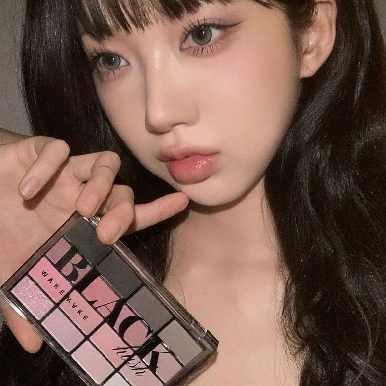 Bảng Phấn Mắt WAKEMAKE 16 Màu Hàng Nội Địa Hàn 🖤 Màu Mới BLACK HUSH