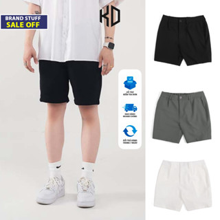 Quần Short Tây Âu phối lưng thun co dãn trên gối cao cấp Avocado, Quần đùi nam co dãn mùa hè 2024