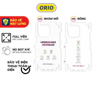 Miếng dán PPF iPhone mặt sau 6/6s/7/8/x/xs/xr/xsmax/11/12/13/14/15/plus/pro/promax - ORIO [B-F]