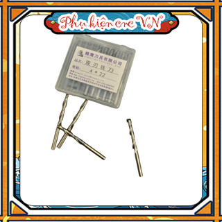 Xoắn 2 me cán 4mm tổng dài 45mm lắp máy cnc mũi cắt gỗ phá thô gỗ lọng gỗ 2d cắt cnc gỗ các loại, cắt ván ép...