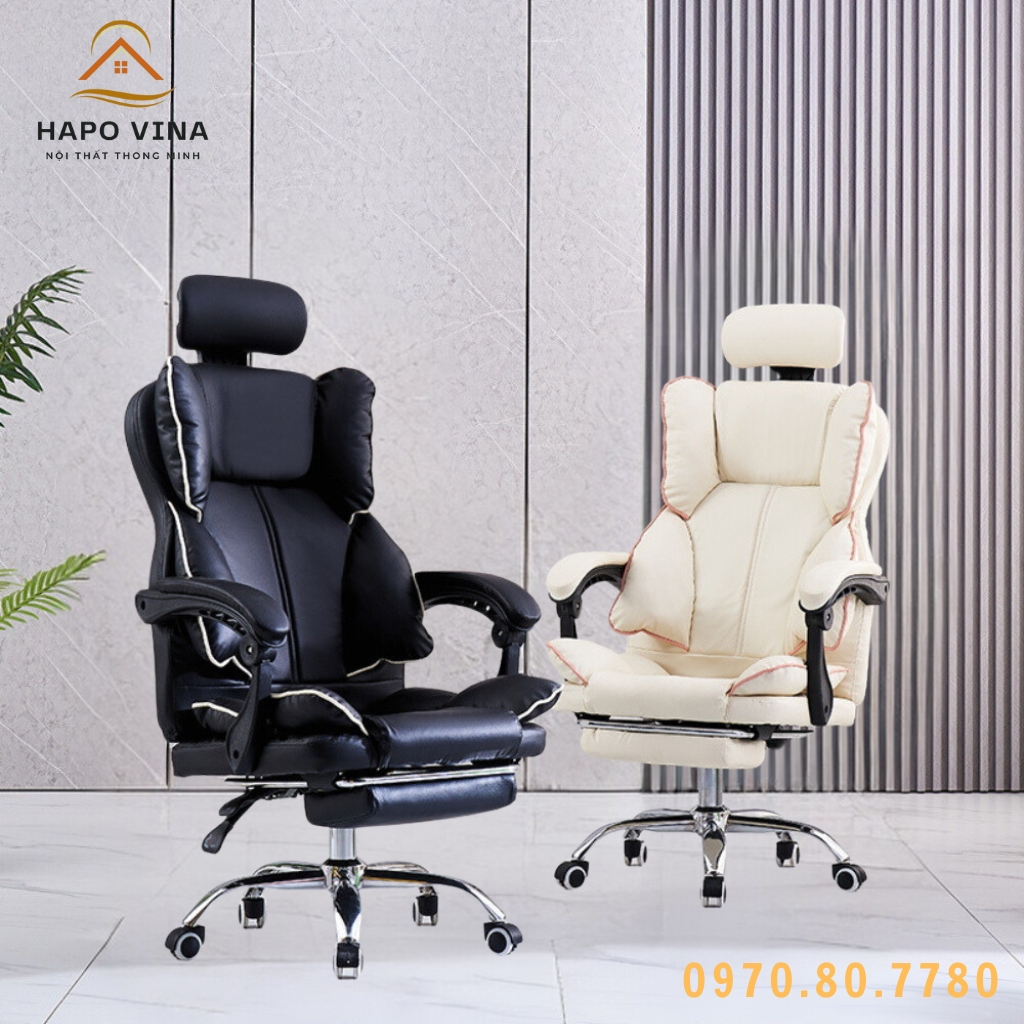 Ghế Gaming Công Thái Học Chế Độ Ngả Lưng 145 Độ, Gaming Chair Ghế Xoay Văn Phòng Làm Việc Có Gác Chân Tựa Đầu