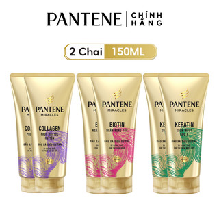 Combo 2 Chai Kem Xả PANTENE 3MM 3 Phút Diệu Kì 150ML Ngăn Rụng Tóc/ Chăm Sóc Hư Tổn/ Mượt Mà Óng Ả