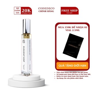 Tinh dầu nước hoa codedeco elegent - 10ml, cá tính, thanh lịch, lôi cuốn