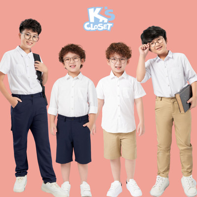 Quần Sooc và Quần Dài Đồng Phục K'S CLOSET Cho Bé Trai Từ 17 - 52kg (6-14 tuổi) KT01FIF / KT05FIF, K301SIS