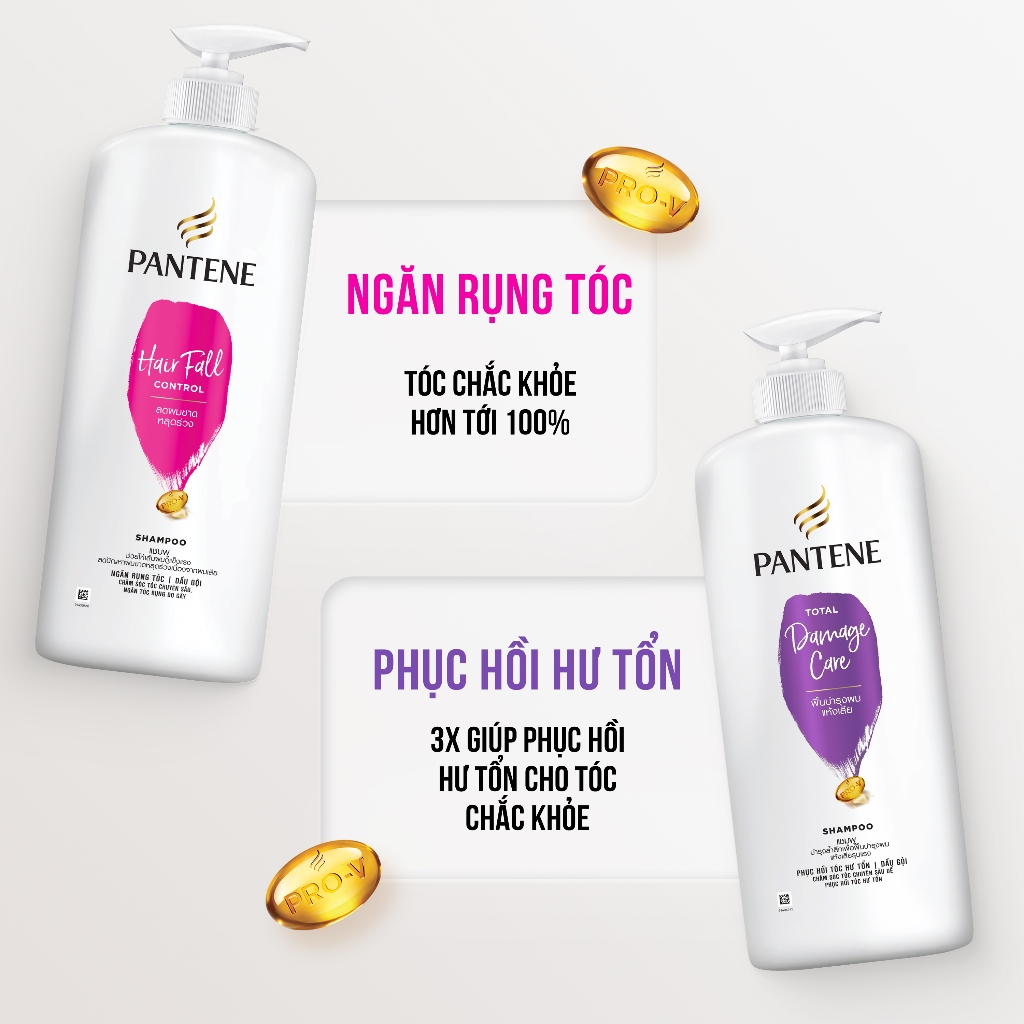 Combo 2 Dầu Gội PANTENE Pantene Pro-V Ngăn Rụng Tóc Chai 1200ML