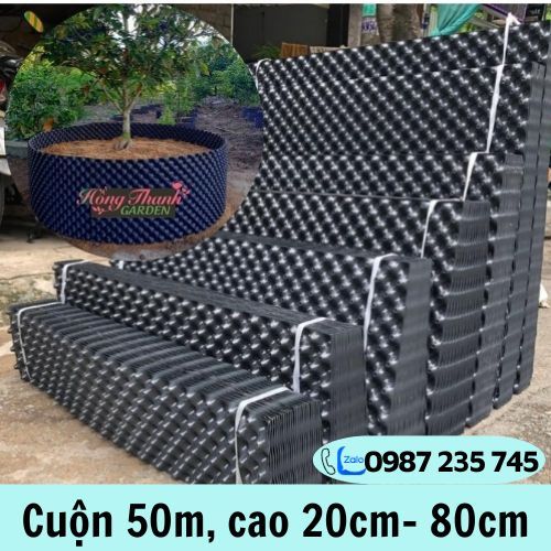 [Sỉ] Bầu Ươm Cây V6 V7 - Cuộn Cao 80cm x 50 mét + Tặng Kèm 100 Ốc vít Bầu Ươm Thông Minh Phù Hợp Mọi Loại Cây