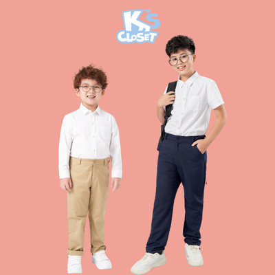 Áo Sơ Mi Đồng Phục K'S CLOSET Cho Bé Trai Từ 19 - 52kg (6-14 tuổi) KT03THF KT07FIF , KT07FIS, KT231SIS, KT03SIS