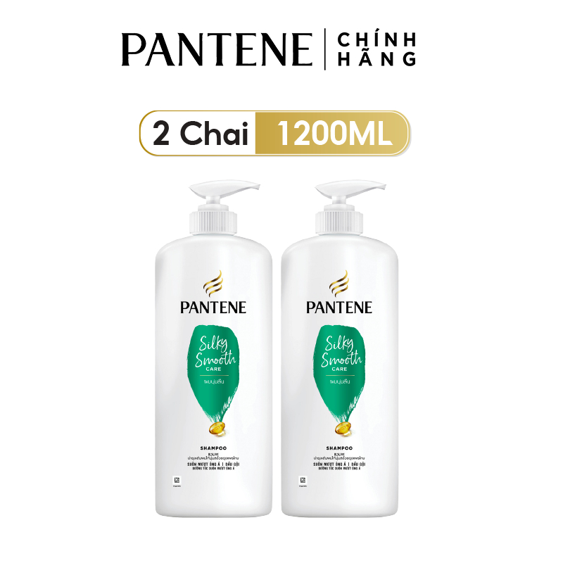 Combo 2 Dầu Gội PANTENE Pro-V Chai 1200ML Suôn Mượt Óng Ả