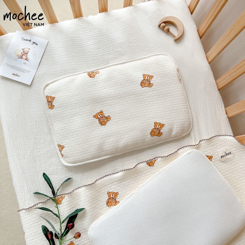 Mochee- Gối Đầu Điều Hoà Lụa Cotton Cho Bé Mochee/Joone