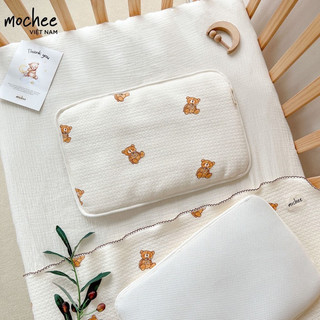 Mochee- gối đầu điều hoà lụa cotton cho bé