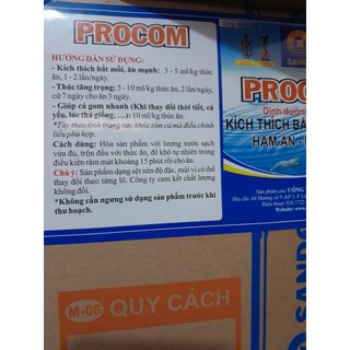 PROCOM - DINH DƯỠNG ĐẶC BIỆT CHO LƯƠN, CÁ, ẾCH