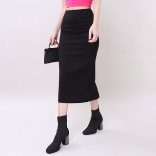 Chân váy dài - chân váy midi xẻ tà phong cách công sở thanh lịch cp15, ct jeans