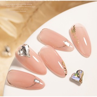 Set 4 Viên Đá Khối Hình Tim Đính Móng