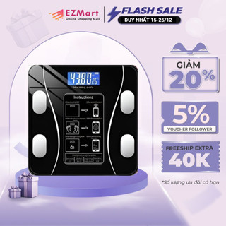 Cân Điện Tử Kết Nối Bluetooth Phân Tích Chỉ Số Cơ Thể, Dùng Pin,Trọng Lượng Tối Đa 180kg_CDT01