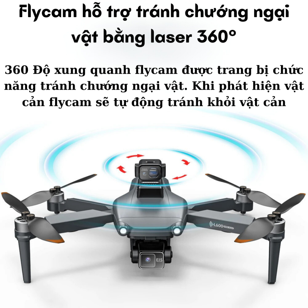 Máy Bay Flycam Camera 8k L600 Pro Max Có GPS Cảm Biến Chống Va Chạm, Gimbal Chống Rung 3 Trục, Động Cơ Không Chổi Than | BigBuy360 - bigbuy360.vn