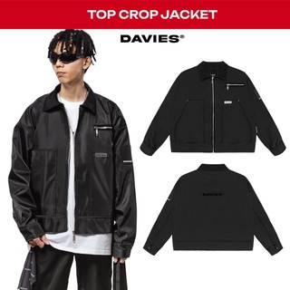 Áo khoác croptop nữ nam DAVIES dù Protex chống nước thiết kế đường cắt ấn tượng Ticke Classy Jacket local brand| D35-AK4