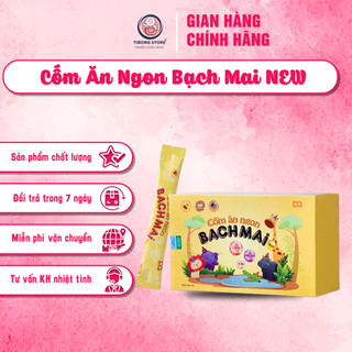 Cốm ăn ngon bạch mai new tăng cân cho bé, giúp bé ăn ngon tăng hấp thu dinh dưỡng chính hãng hộp 30 gói