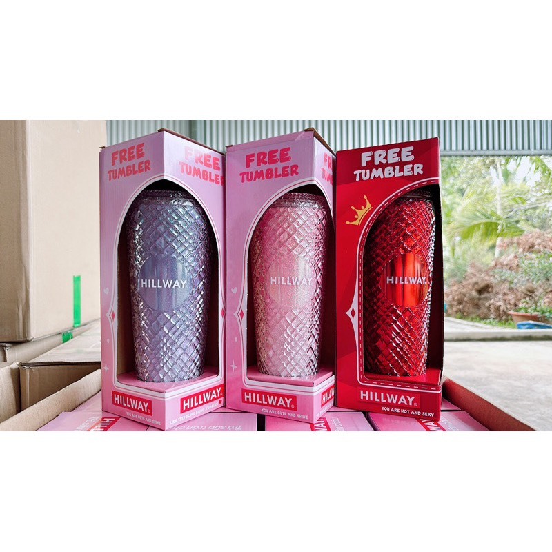 Ly Tumbler Diamond 2 lớp 700ml kèm ống hút
