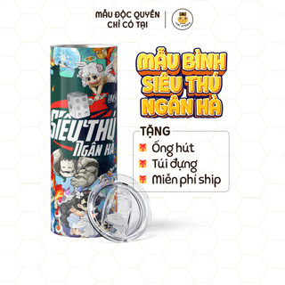 Bình Giữ Nhiệt Hình Siêu Thú Ngân Hà - 600ml - Inox 304 - Tặng Túi Xách - Tỉ Mỉ Studio