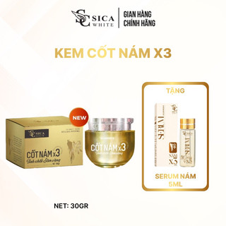 [CHÍNH HÃNG] KEM CỐT NÁM X3 TINH CHẤT SICA WHITE 30G, TẶNG KÈM SERUM CỐT NÁM 5ML, HỖ TRỢ PHỤC HỒI