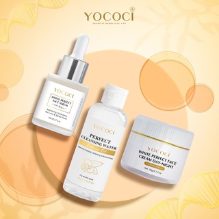 Bộ 3 dưỡng da mặt Yococi gồm Tẩy Trang 100g + Kem Face 20g + Serum 20ml