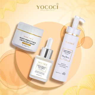 Bộ 3 chăm da trắng sáng tự nhiên Yococi Kem Body 150g + Kem Face 20g + Serum 20ml
