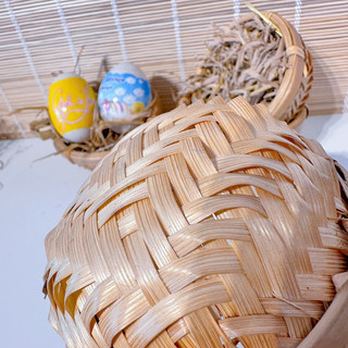 1 RỔ ĐAN ĐỰNG TRỨNG PHỤC SINH tặng RƠM TRANG TRÍ EASTER EGG