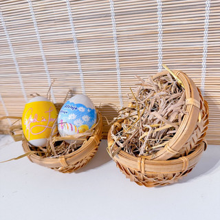 1 RỔ ĐAN ĐỰNG TRỨNG PHỤC SINH tặng RƠM TRANG TRÍ EASTER EGG
