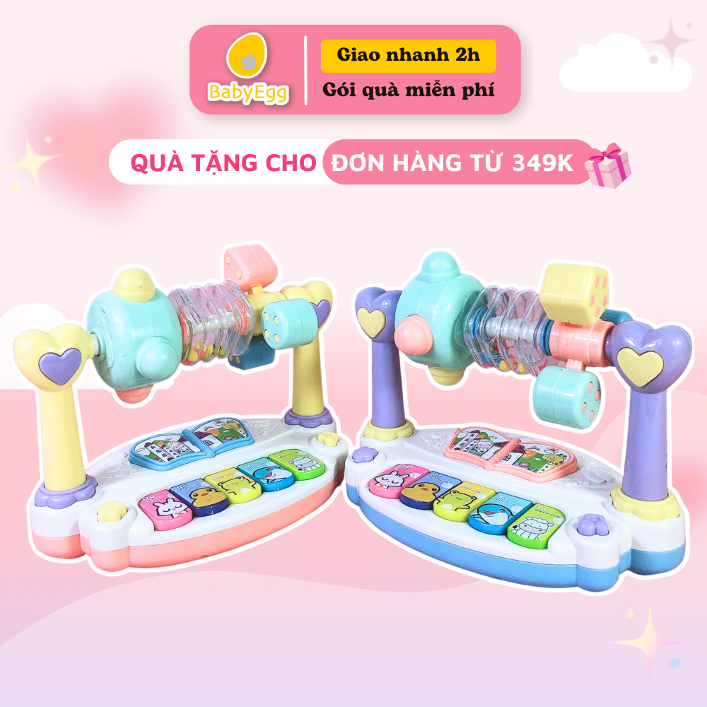 Đàn Piano Mini Trục Xoay Đồ Chơi Giáo Dục Cho Trẻ Nhỏ, Sơ Sinh Đa Chức Năng 6 9 12 18 Tháng - 1 - 2 Tuổi Bé Trai Bé Gái