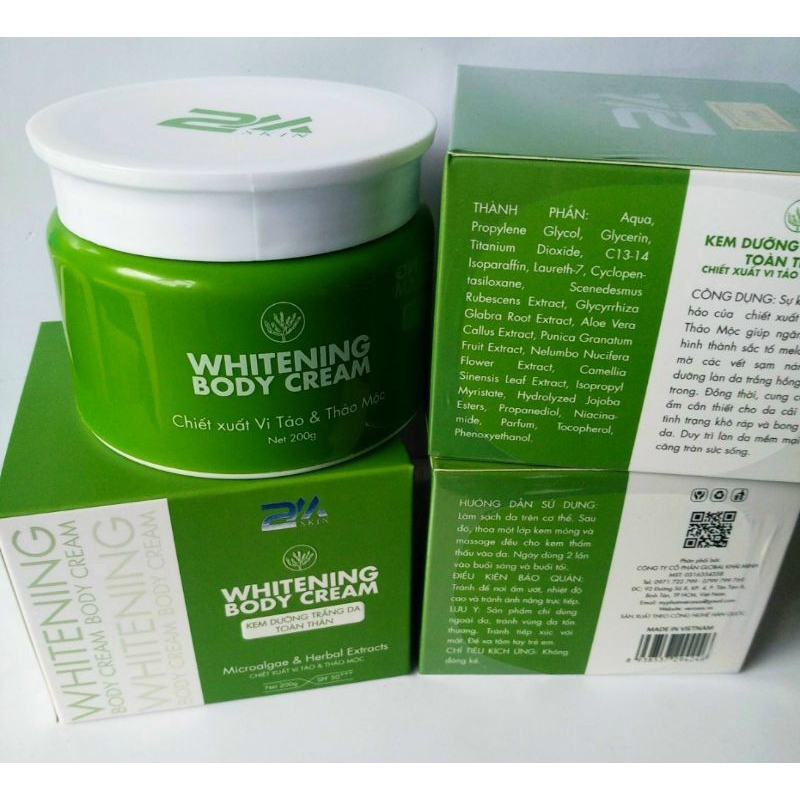 kem body 2mskin trắng da vi tảo thảo mộc