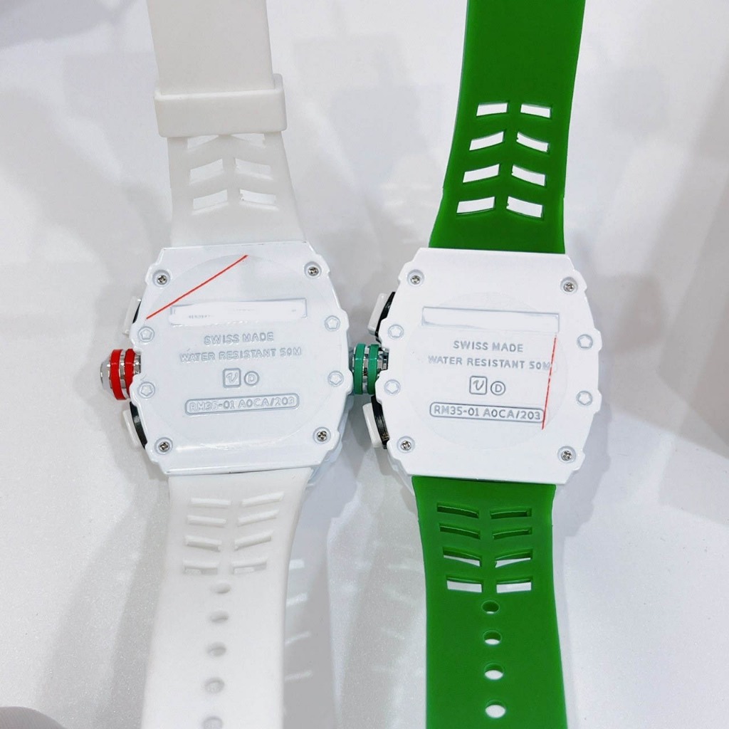 Đồng hồ nam RM35-01, size mặt 43mm, dây cao su,kính Tráng sapphire chống trày, 6kim, bảo hành máy 12 tháng