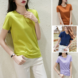 Áo phông trơn form vừa nhiều màu sắc - Áo thun trơn nữ LOZA G0107