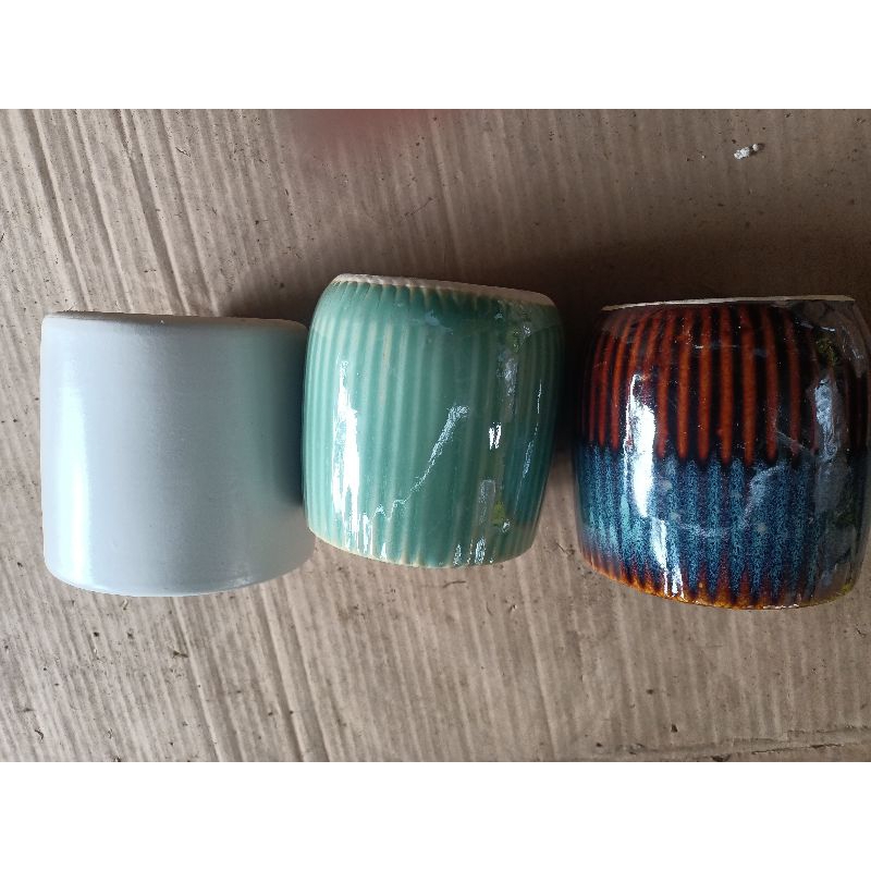 Chậu sứ Bát Tràng men đẹp trồng cây 10cm*10cm